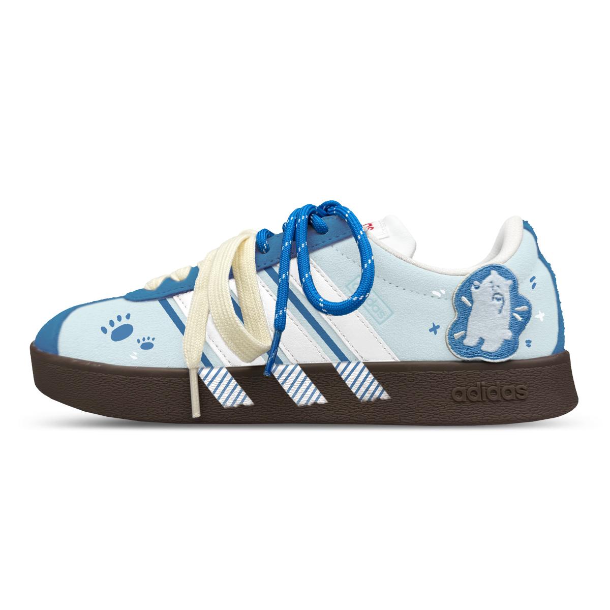 

Adidas VL COURT 2.0 Leather Cushioning, Wear Resistant Low top Skateboard Shoes Unisex HQ1802(Team1281-) 36⅔
