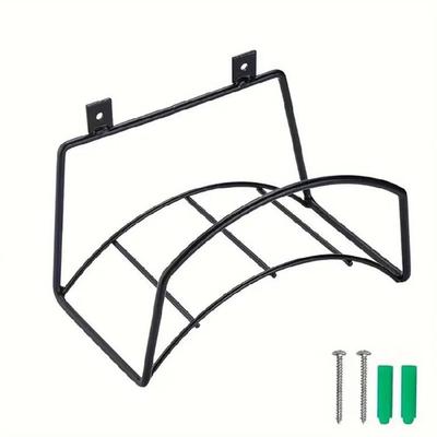Durable Metal Garden Hoses Storage Bracket Wall Mounted Design Prevents Rusts For Outdoor Water Pipe Organization System