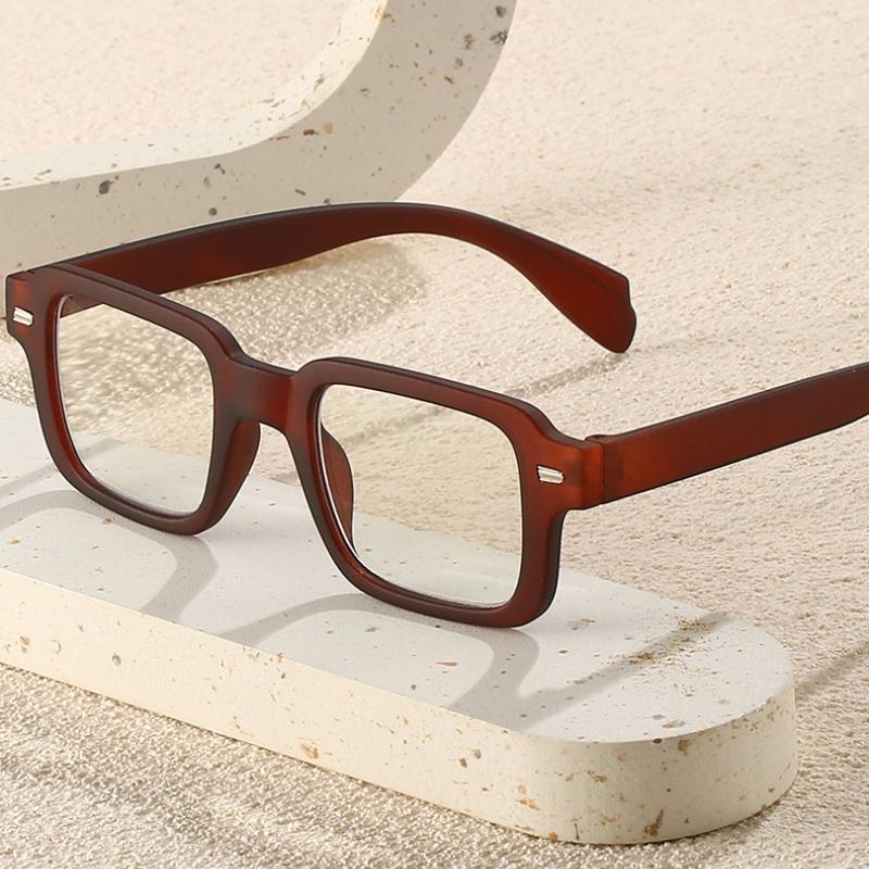 +1.0+1.5+2.0+2.5+3.0+3.5+4.0 Women Reading Mirror Retro Presbyopia Glasses for Men Frosted Frame Rivet Vintage Reading Glasses