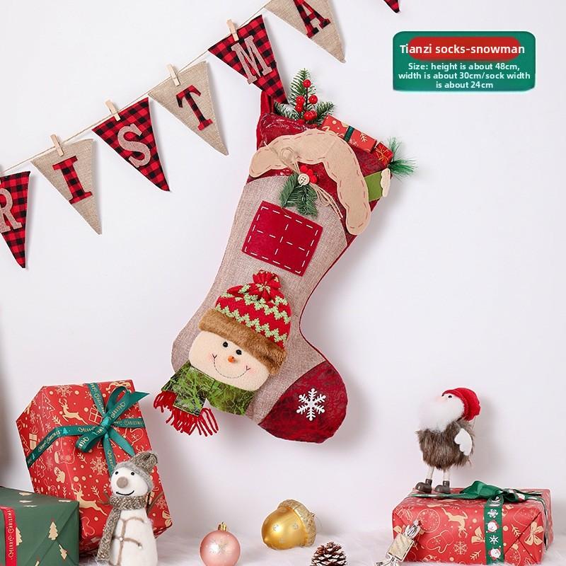 Neue Weihnachtsdekorationen High-End Cartoon Weihnachtsstrümpfe dreidimensionale Socken Geschenktüte dekorative Socken Anhänger