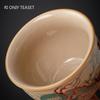 1 Pc Chinese Vintage Coarse Pottery Tea Cup Handmade Zodiac Ceramic Tea Bowl Household Teaware Personal  Master Teacup 150ml
