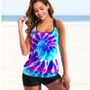 Neue Damenmode Sexy Plus Size Zweiteiler Persönlichkeit Print Camisole Badeanzug mit Rock Lady Badeanzug Bademode Bachwear
