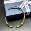 Vintage Hot Item Niche Design Internet Celebrity High-end Feel 18K Gold Bamboo Knot Simple Fashionable Living Mouth Bracelet