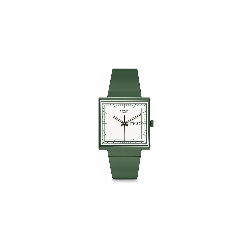 Swatch What If Green Watch SO34G700 Stylish Design, Water Resistant, Quartz Movement