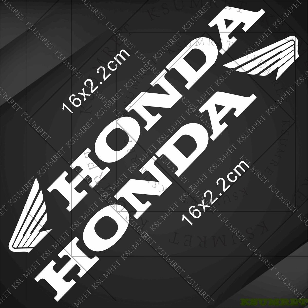 For Honda Sticker Motorcycle Logo Decals белый