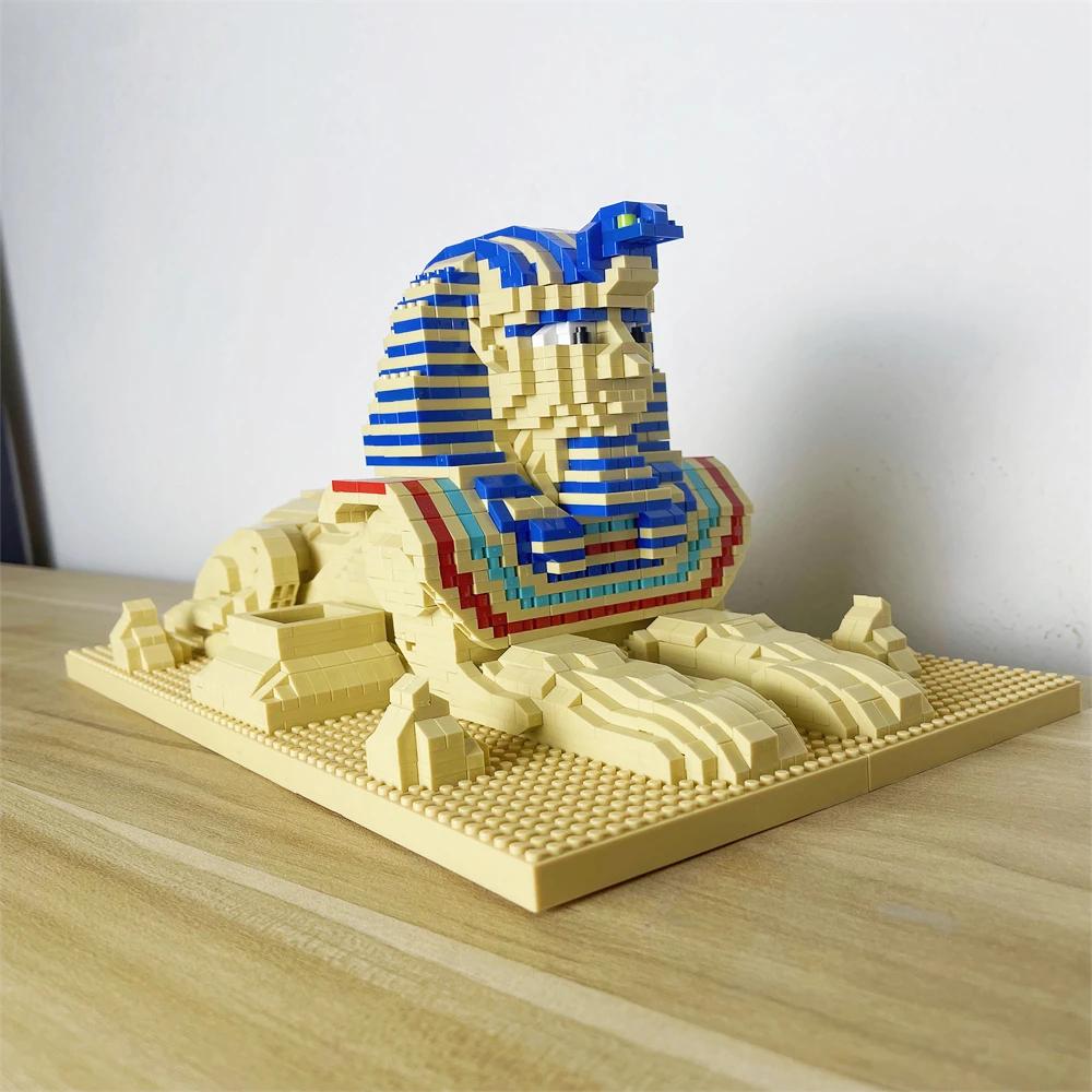 Sphinx Model Creating Micro Small Size Pieces Ancient Famous Architecture for Collectors - Experience Historical Essence Decor Toy Set