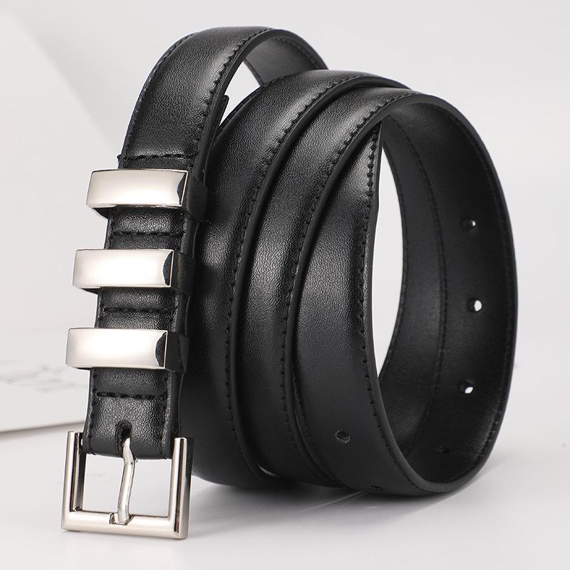 Pack Women s Leather Belts for Jeans Dresses Fashion Pin Buckle Ladies Belt Thin Leather Waist Women Belts