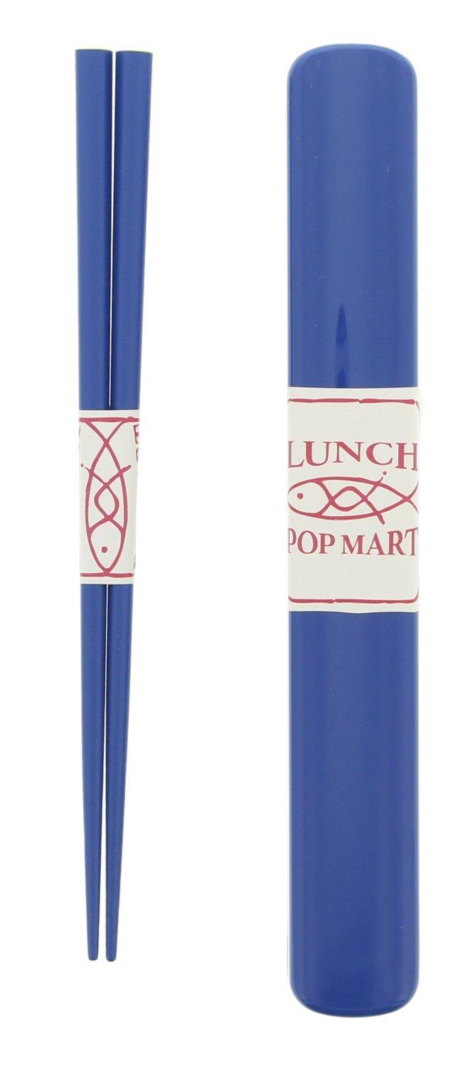 

Ishida Japanese Chopsticks and Chopstick Holder Pop Mart Combi 18cm Set, Blue, синий