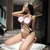 Women Bodystockings Lingerie Open Crotch Fishnet Lace Hollowed-Out Bodysuit Valentine'S Day Gift