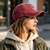 Yousheng Embroidery Pattern Baseball Hat, Adjustable Back Buckle Retro Distressed Style Baseball Cap, Washed Cotton Fabric Outdoor Sunshade