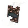 Inden-ya Inden Large Capacity Card Case, Deer Leather, Black with Pink Cosmos Pattern, 2501-51-175, Gusseted Pocket x 1, Pockets x 2, Made in Japan