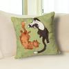 Novel W-Warriors C-Cats Throw Pillow Case Decoration Bed Custom Square Pillowcase Pad Cover