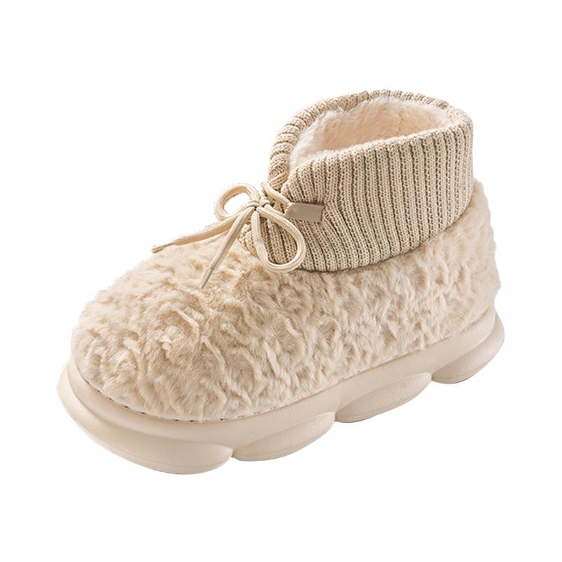 Fashion Winter Warm Shoes for Woman Men Indoor Slippers Soft Plush Couples Home Floor Snow Boots zapatillas de mujer
