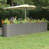 VidaXL Raised Garden Bed Flower Pot Planter Box Raised Bed Patio Terrace Outdoor Galvanized Steel 332x40x68 318909