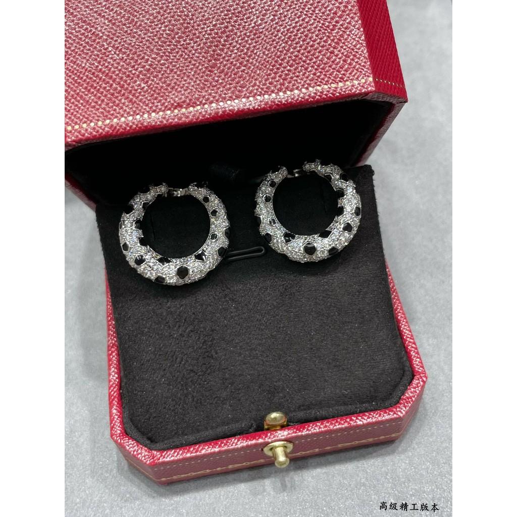 Leopard Spotted Earrings Women Can Wear, Adding Rivet Elements Fashionable and Exquisite High-end Customized Electroplating 18k Gold