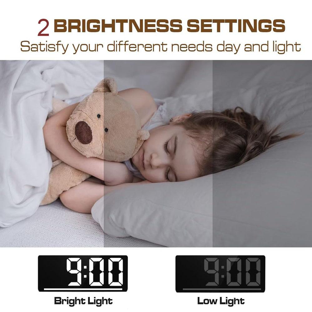 Large Display Digital Alarm Clock with Temperature Night Light Table Clock for Bedroom Office Kitchen Living Room Home Decor2