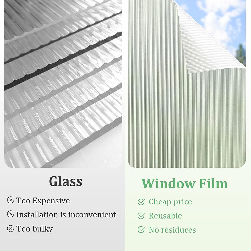 Privacy Self-Adhesive Opaque Window Film for Glass Anti UV Vinyl Decorative Patterned Static Cling Window Stickers for Home