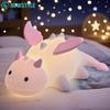 Cute Dragon Night Light Soft Silicone Lamp With 3 Level Warm Light and RGB Changing Nursery Portable Bedside Lamp For Baby
