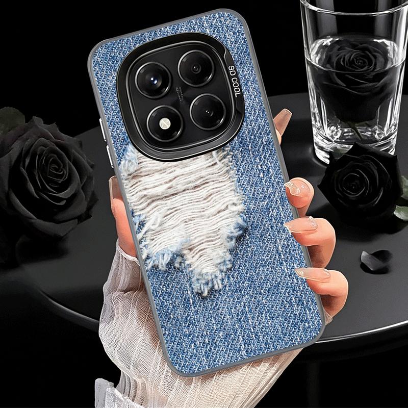 Retro Denim Pattern Soft Phone Case for Xiaomi Redmi Note 13 14 15 Pro Plus 12S 12 11S 11 11T 10S 10 Shockproof Cover Back Shell
