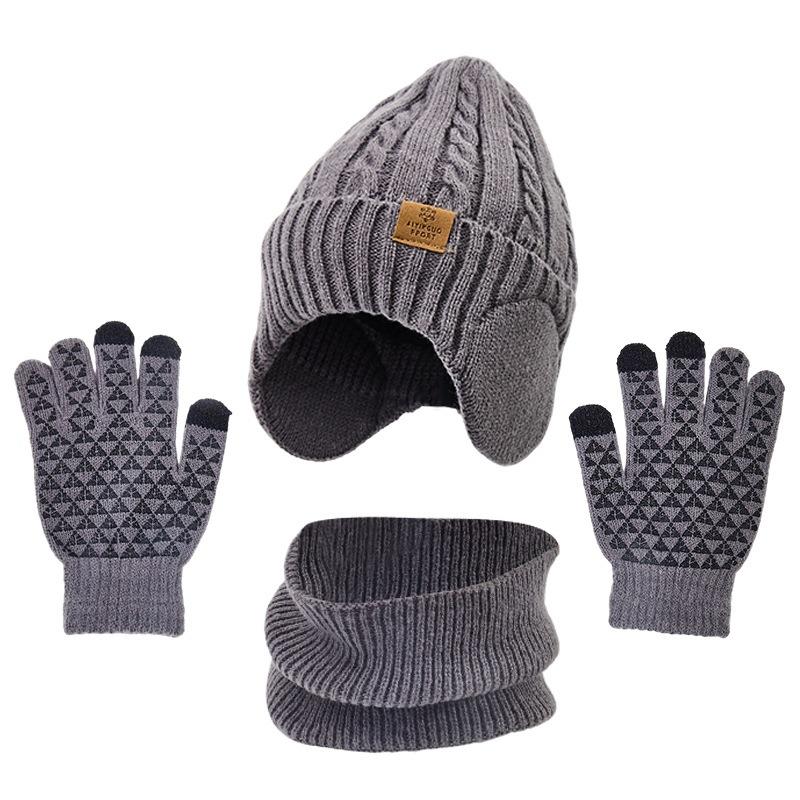 Hat Knitted Hat Trendy Brand Wool Hat Men's Fleece Warm Winter Men's Winter Cold Hat Korean Autumn and Winter Batch