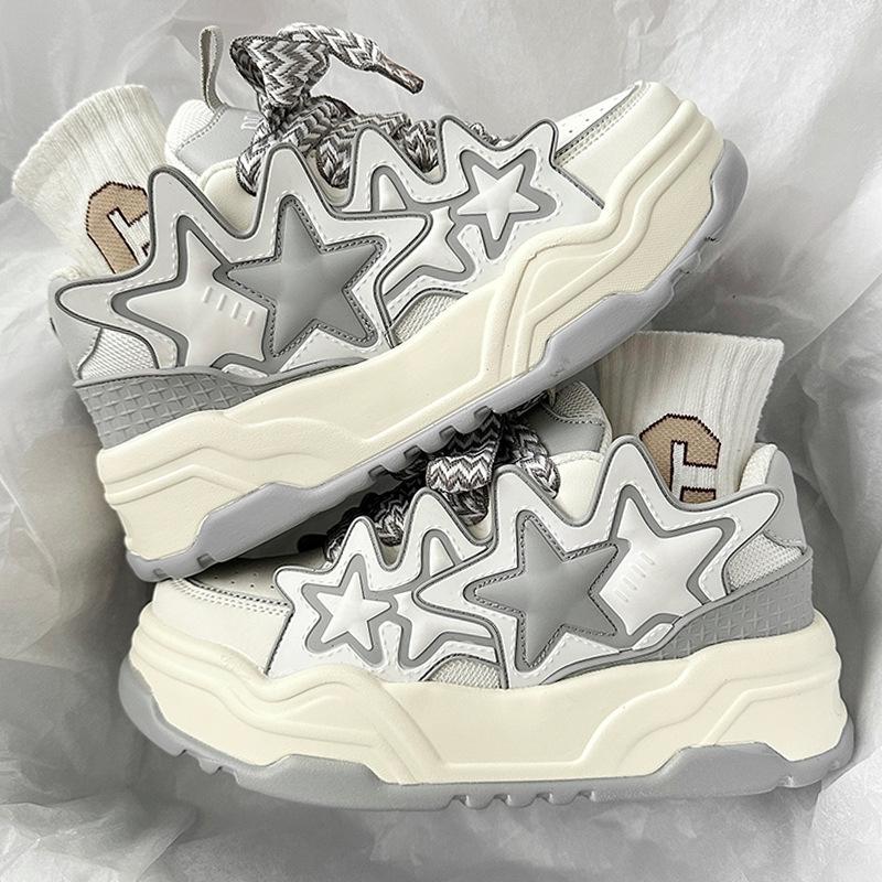 Męskie Sneakersy z Kaczuszkami na Lato 2025: Codzienne buty sportowe inspirowane celebrytami, na grubej podeszwie, dodające wzrostu.