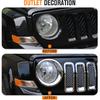 Front Headlight Bezels Cover Trim for Jeep Patriot 2011-2016 (Chrome)