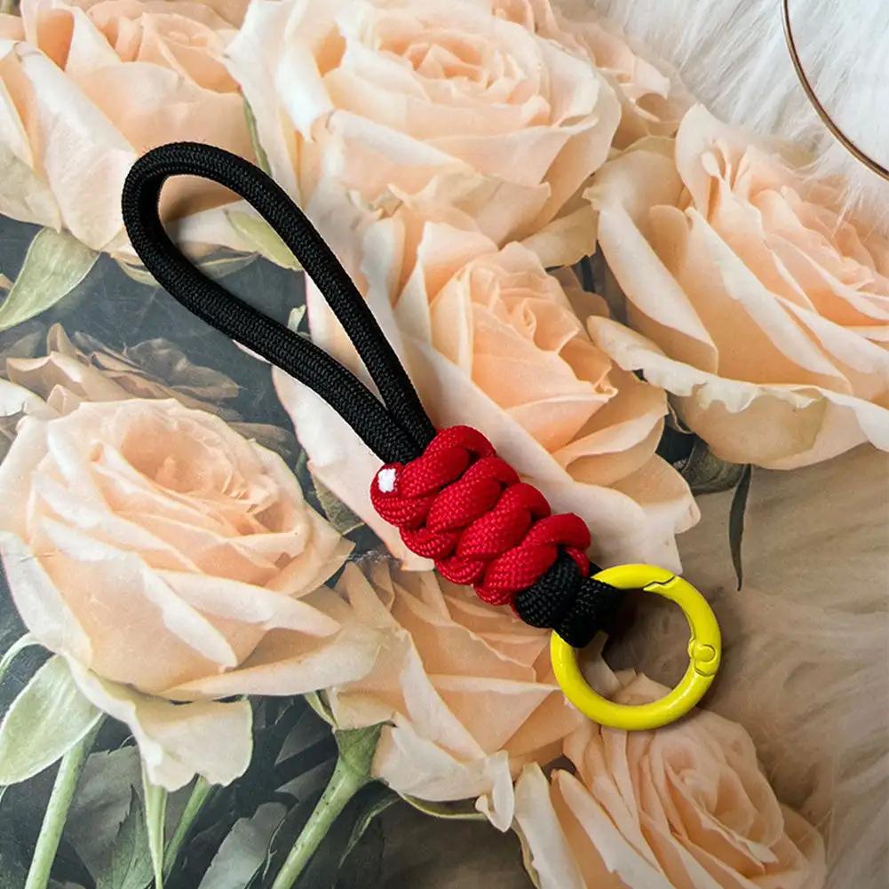 Creative Braided Lanyard Keychain For Phone Case Women Anti Lost Knot Rope Strap Car Key Chains Diy Accessories Fashion Keyring