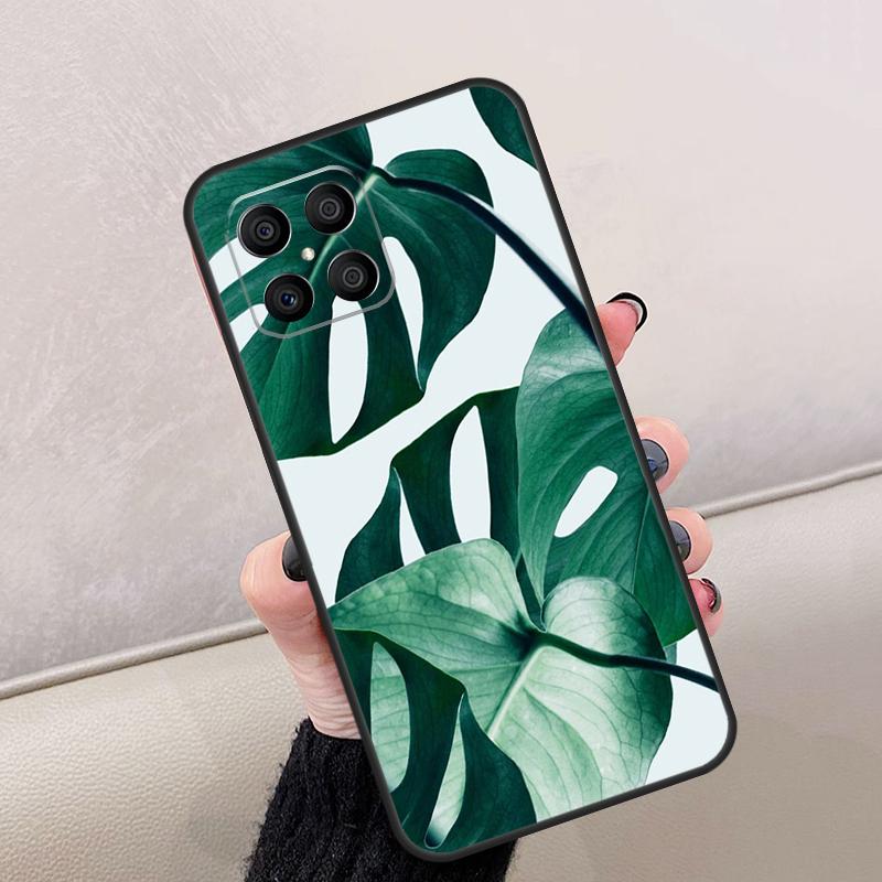 Leaves Monstera Green For Honor Magic 7 6 5 8 Pro Case For Honor 200 Lite 400 70 50 X8c X8b X9a X9b X9c X9d Win RT