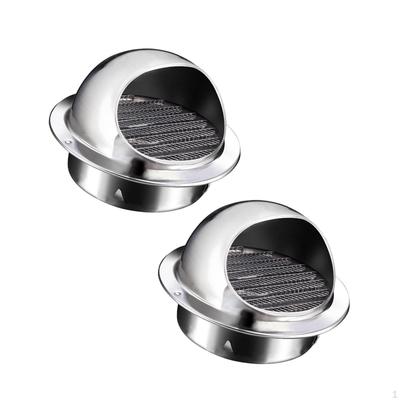 2-pack Ronde Buitenluchtventilatieroosters met Regenbestendig Gaas