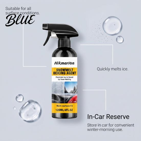 Safe for Glass Windshield Windows Melting Spray Car Ice Metal Surfaces 120ml De-Icer Mirrors Winter