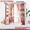 2pcs, 2D FLAT PRINTING Curtains (Without Rod) BlushBloom Vanity Popular Creative Curtains Prints Light Filtering Curtains