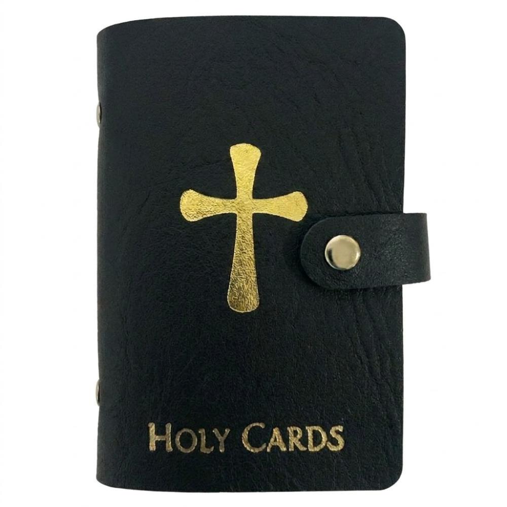 40 Slots Prayer Card Holder PU Leather Mini Saints Cards Wallet Unisex Card Collection Case  Travel