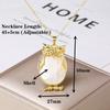 Gold/Sliver New Fashion Abalone Shell Pendant Necklace Cute Owl Turtle Tree of Life Charm Necklace for Women Party Jewelry Gift
