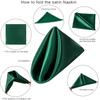 12 STÜCKE 30x30 cm Hochzeit Rot Satin Serviette Großhandel Weiche Tischservietten für Weihnachten Neujahr Dekoration Party Abendessen Tischdekor