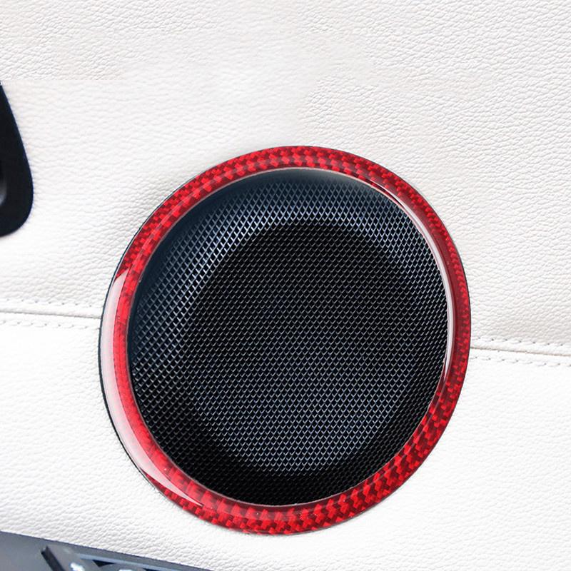 Red Carbon Fiber Sticker Car Inside Handle Window Control Panel Cover Trim Strips For BMW 3 E90 E92 E93 Car Inner