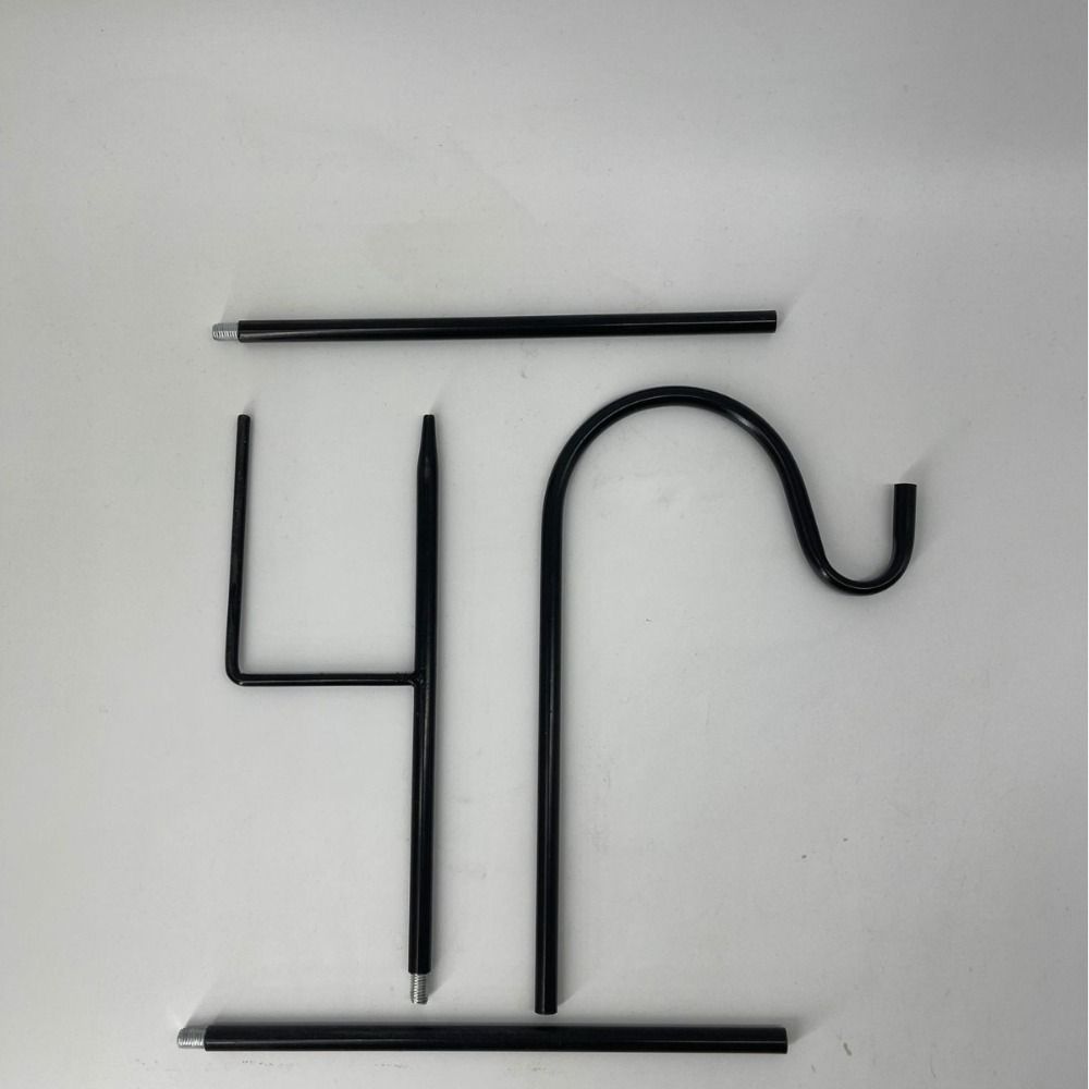 Metal Shepherd Hook Detachable Hanging Hook Garden Utensils Ground Insertion Rod  Light