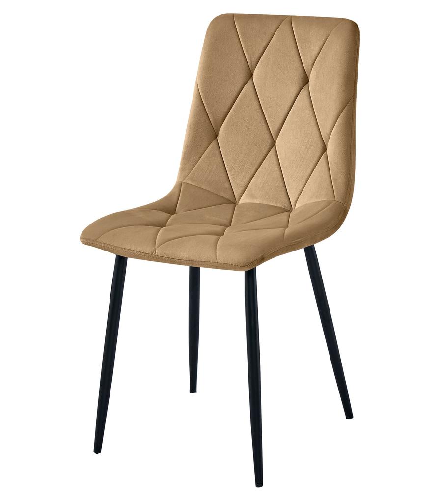 LIBRA Chair - Velvet Brown / Black Legs X 4