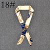 Fashion Color Printing Long Silk Scarf Women Ribbon Neckerchief Print 4cm Thin Narrow Scarves Bag Hair Band Ribbon Headscarve