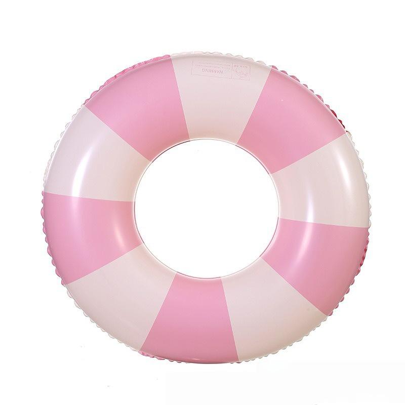 Thickened Retro Stripe Swim Ring for 3-6 Year Olds - Armpit Inflatable Float Lifebuoy