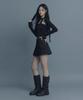 Ineodeijeu Pleated Pocket Cargo Mini Skirt (Black)
