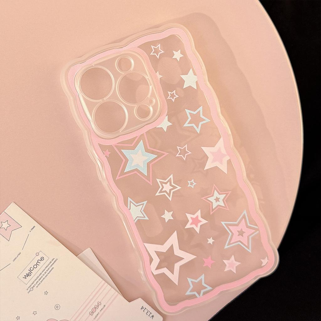 Ins Fengxingxing Graffiti Applicable To IPhone16 Mobile Case Apple 15pro Max Japanese and Korean 11 All Inclusive 14 Transparent