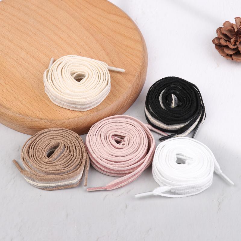 2Cm Bow Wide Flat Shoelaces Fish Silk Transparent Striped Shoelaces Sneaker Black Sport Training Shoes Casual Shoes Laces