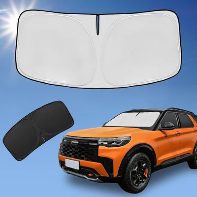 For Ford Explorer 2020-2024 Sun Shade Sunshade Windshield Cover, 4-Layer Front Window Shade Custom Fit Explorer SUV ST XLT, Limited, Platinum Sun