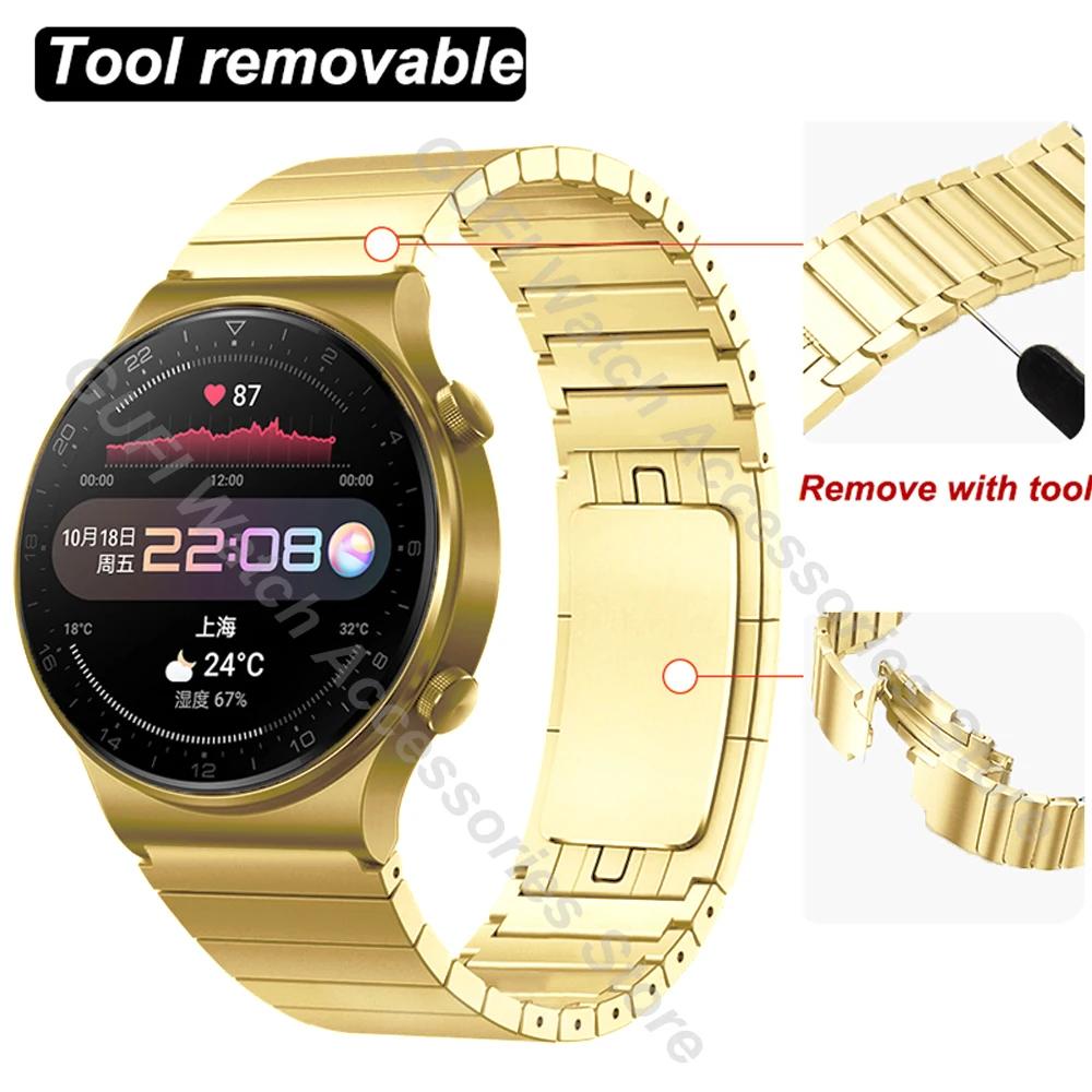 Luksusowy pasek ze stali nierdzewnej 22 mm do zegarka Huawei Watch 4Pro GT5 46 mm, pasek do zegarka Samsung Watch 7 40/44 mm, bransoletka Amazfit Balance