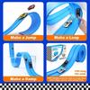 4Meters Flexible Race Track Children Toys DIY Double-track Racing Car Ramp Track Compatible 1/64th Cars Portable Rolls Up Race Tracks