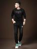European Trendy Brand Long-Sleeve T-Shirt for Men 2025 New Autumn Round Neck Base Shirt Men's Letter Print Autumn Top