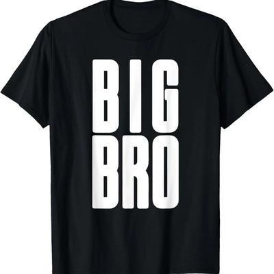 Big Bro - Siblings Men Kids Adult Fraternity Frat Brother T-Shirt