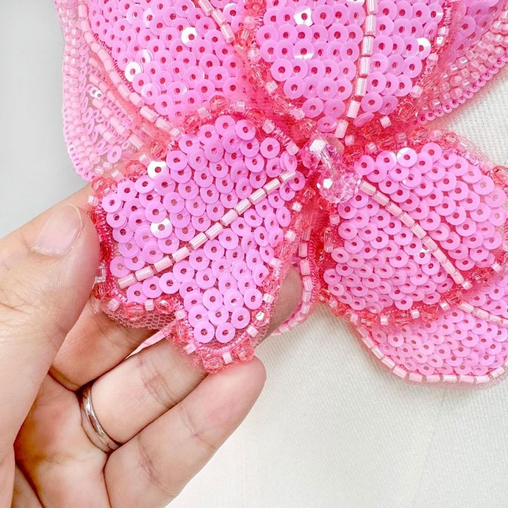 Lace Sequin Studded Clothing Corsage Three-dimensional Flower 3D Flower Patch Cloth