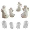 2Pcs Angel Silicone Moulds DIY Handmade Angel Plaster Resin Moulds With Heart Star Designs 3D Angel Decorative Sculptures Craft