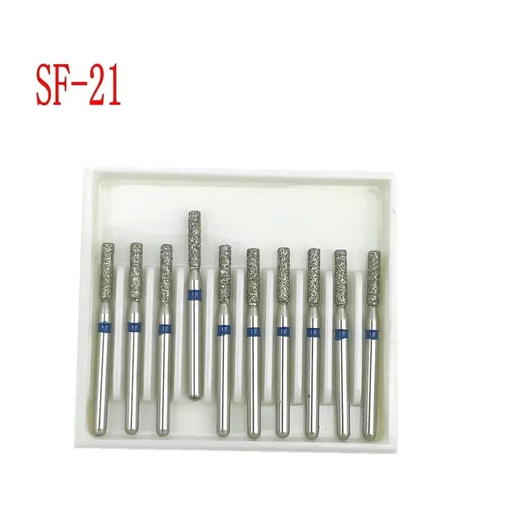 10pcs/box Dental Diamond Burs Drill FG Diamond 1.6mm Shank for High Speed Handpiece Burs